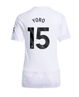 Günstige Manchester United Leny Yoro #15 Auswärtstrikot Damen 2025-26 Kurzarm